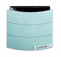 ABB 6320/10-83-500 Сенсор 1/2-клавишный с ИК-приемником, triton, серебристый алюминий, цвет: Серый, оттенок: Серебристый алюминий