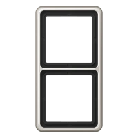 Jung CD 582 PT Рамка 2-ная, вертикальный и горизонтальный монтаж, Анодированный алюминий, CD 500, платина