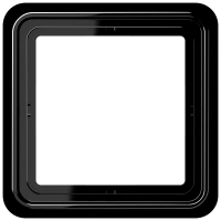 Jung CD 581 SW Рамка 1-ная, вертикальный и горизонтальный монтаж, duroplastic, CD 500, чёрный