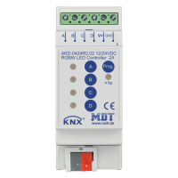 MDT AKD-0424R2.02 LED контроллер KNX 4-канальный, выходное напряжение 12/24В=, нагрузка 4x2А или 2x4А (объединение каналов)