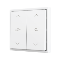 Zennio ZS702PB4MWC ZS70, Двойная мягкая кнопка для 4 двоичных входов 70x70 мм – Матовый белый – На заказ