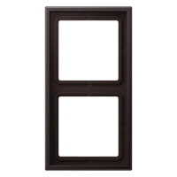 Jung LSZ AL 982 BF D Рамка 2-ная, вертикальный и горизонтальный монтаж, Лакированный термопласт, LS ZERO, темный (лакированный алюминий)