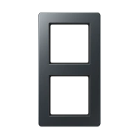 Jung AF 582 BF ANM Рамка 2-ная, вертикальный и горизонтальный монтаж, Лакированный термопласт, ПОТОК, матовый антрацит