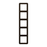 Jung CD 585 BR Рамка 5-ная, вертикальный и горизонтальный монтаж, duroplastic, CD 500, коричневый