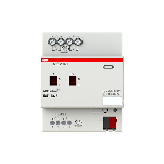 ABB SD/S 2.16.1 SD/S2.16.1 Актуатор выключателя/регулятора, 2-канальный, 16 А, MDRC