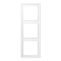 Jung LS 983 WWM Рамка 3-ная, вертикальный и горизонтальный монтаж, Дюропласт лакированный, LS 990, белоснежный матовый