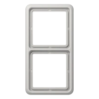 Jung CD 582 LG Рамка 2-ная, вертикальный и горизонтальный монтаж, duroplastic, CD 500, светло-серый