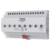 Zennio ZIOINB8 IndustrialBOX 8 Актуатор с 8 выходами (20 А, 200 мкФ), механическое ручное управление и KNX Secure