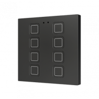 Zennio ZVITR8A Tecla RGB 8. PC-ABS Емкостный сенсорный переключатель с RGB-подсветкой, 8 кнопок, антрацит