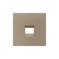 Zennio 830001204 ZS55, Декоративная накладка для разъема RJ45 55x55 мм, 1 вставка, Шампанское