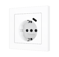 Zennio ZSISC1US Розетка Schuko ZS55, 16A (230В), встроенный разъем USB С