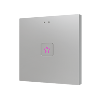 Zennio ZVITR1S Tecla RGB 1. PC-ABS Емкостный сенсорный переключатель с RGB-подсветкой, 1 кнопка, серебряный