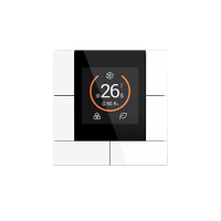 GVS CHPBL-03/00.1.00 Выключатель на 6 клавиш с дисплеем, 55 мм, белый блестящий