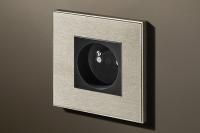 Lithoss Розетка Void square Stainless Steel, Цвет: Нержавеющая сталь