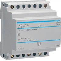 Hager ST312 Трансформатор безопасности 230В / 12В и 24В 25ВА 4PLE
