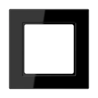Jung AC 581 BF SW Рамка 1-ная, вертикальный и горизонтальный монтаж, thermoplastic, A CREATION, чёрный