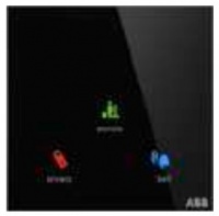 ABB TA/U3.1.1-CG Наружный индикатор со звонком, 86х86, цвет: Чёрный