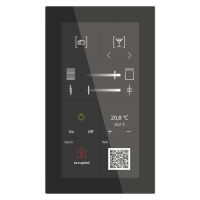 MDT BE-GTSP6TS.01S Сенсорный экран KNX Glass Touch Smart Plus, 6 дюймов, KNX Secure, черный