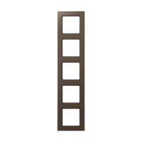Jung AC 585 MO Рамка 5-ная, вертикальный и горизонтальный монтаж, Дюропласт лакированный, A CREATION, цвет мокко