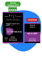 ONOKOM HS-VRF-MB-B-64 Устройство для управления 64 внутренними блоками VRF системы кондиционирования Hisense(разъем 1 2) по ModBus RTU протоколу