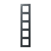Jung AC 585 BF ANM Рамка 5-ная, вертикальный и горизонтальный монтаж, Лакированный термопласт, A CREATION, матовый антрацит