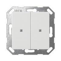 Gira 517327 Кнопочный выключатель KNX, клавиша, 2-местн., цвет: Белый, оттенок: Матовый
