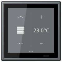 Jung LC 459 D1 S202 KNX комнатный контроллер LS TOUCH, Цвет: Серый, оттенок: Темный