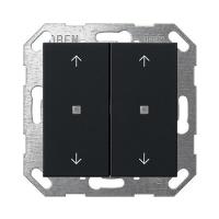 Gira 5174005 Кнопочный выключатель KNX, клавиша, 2-местн. со стрелками, цвет: Чёрный, оттенок: Матовый