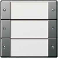 Gira 101320 Сенсорный выключатель 2 3-канальный, цвет: Серый / Белый, оттенок: Лакировка "под сталь"