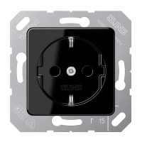 Jung CD 5120 BF SW SCHUKO®-розетка, 16 A 250 В ~, thermoplastic, 50 x 50 мм, чёрный