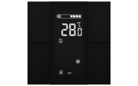 Interra ITR340-1411 iSwitch+ - 4-кнопочный KNX контроллер с ЖК-дисплеем, алюминий, черный матовый