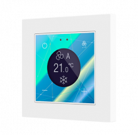 Zennio ZVI-F55D Flat 55 Display / Выключатель KNX сенсорный с дисплеем (стандарт рамки 55x55мм), цвет: Белый, оттенок: Без оттенка