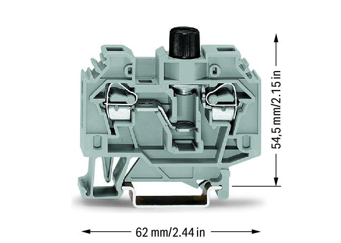 WAGO 282-122 2-пр. клемма с держ. предохранителя 5x20 мм, индик. отсутствует