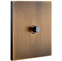 6ixtes TAY-1BY Выключатель с круглой кнопкой без фиксации, серия Trinity, 1 bouton rond poussoir, цвет Bronze médaille moyen, 80x80