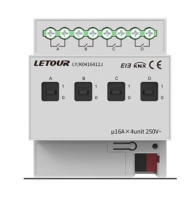 Letour LY/K0416412J Релейный актуатор, 4 канала, 16А / 230V (AC)