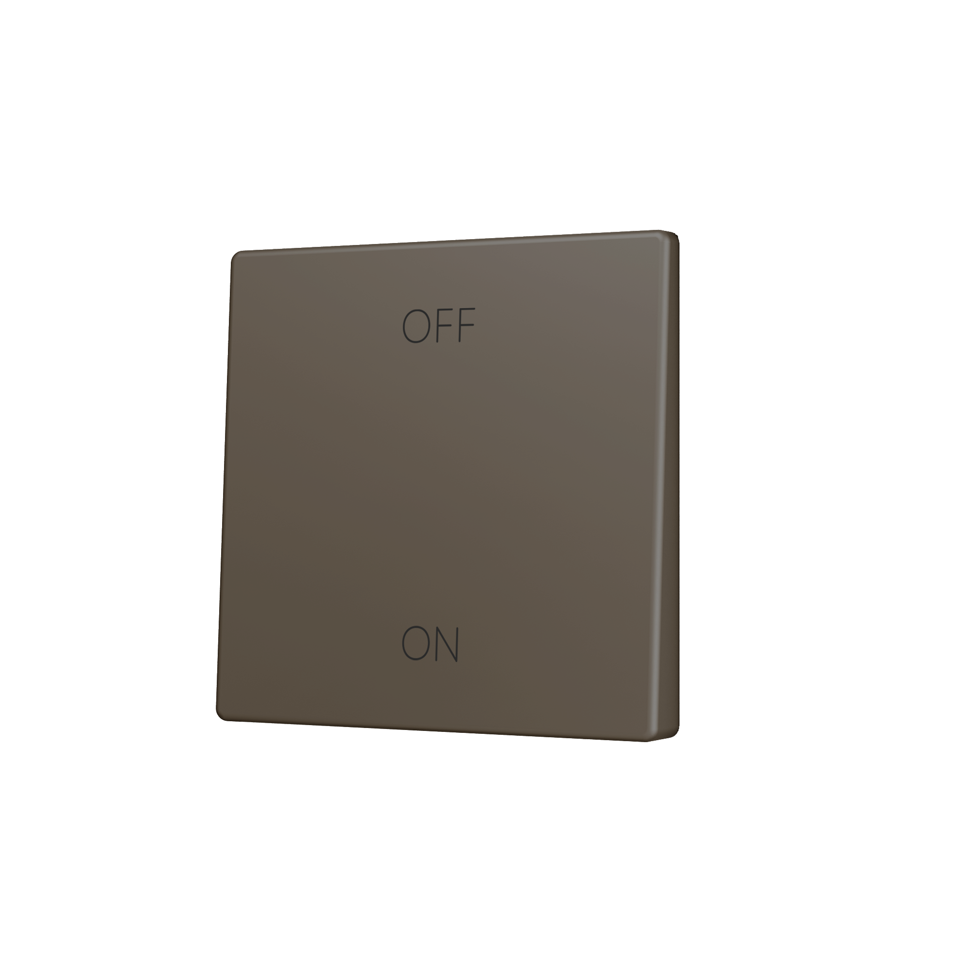 Zennio ZS55CSOFT12MC ZS55, Накладка для кнопки Simple KNX Soft 55x55 мм, Наклон вверх и вниз, Мокко, На заказ