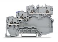 Wago 2000-5310/102-000 3-пров. клемма питания датчиков, 0,14 - 1 (1,5) мм2, серая