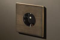 Lithoss Розетка Void round Bronze antique, Цвет: Бронзовый ,оттенок: Античный