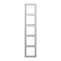 Jung LS 985 LG Рамка 5-ная, вертикальный и горизонтальный монтаж, duroplastic, LS 990, светло-серый
