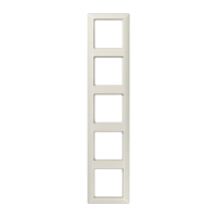 Jung AS 585 Рамка 5-ная, vertical and horizontal installation, duroplastic, AS 500, слоновая кость