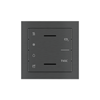 Ekinex EK-T1Q-GBU-ES2 Накладка для мультисенсора ES2 с символами. Материал - металл. Отделка - матовый карбон