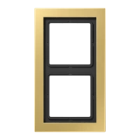 Jung MED 2982 C Рамка 2-ная, вертикальный и горизонтальный монтаж, Латунь, LS-DESIGN, латунь Classic