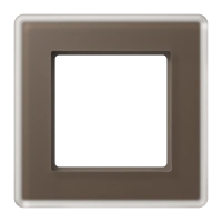 Jung AV 581 GLM MO Стеклянная рамка 1-ная, вертикальный и горизонтальный монтаж, Стекло, A VIVA, цвет мокко (стекло)