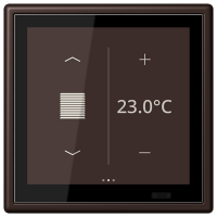 Jung LC 459 D1 S252 KNX комнатный контроллер LS TOUCH, Цвет: Умбра, оттенок: Жженая, 59