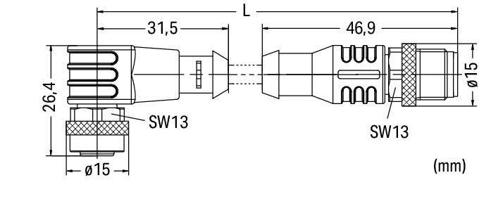Wago 756-5403/060-050 5-пол. ЭКРАН M12BUWL M12STAX 5.0M
