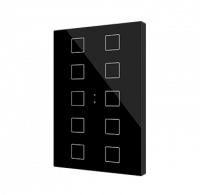 Zennio ZVIFXLX10A Flat XL X10. Стеклянный сенсорный выключатель - 10 кнопки, цвет: антрацит