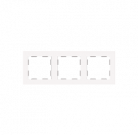 Zennio 980000307 ZS55. 3-постовая рамка, цвет: белый