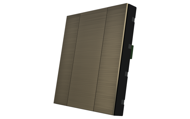 Interra ITR340-0212 iSwitch+ - 2-кнопочный KNX выключатель, алюминий, бронза матовая