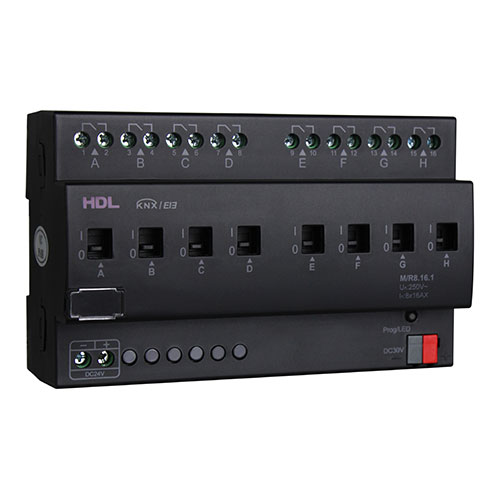HDL M/R8.16.1 DIN реле, 8-канальное, 16A на канал, KNX
