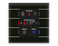 MDT BE-GT2TS.02 Стеклянная кнопка II Smart с датчиком температуры, черная